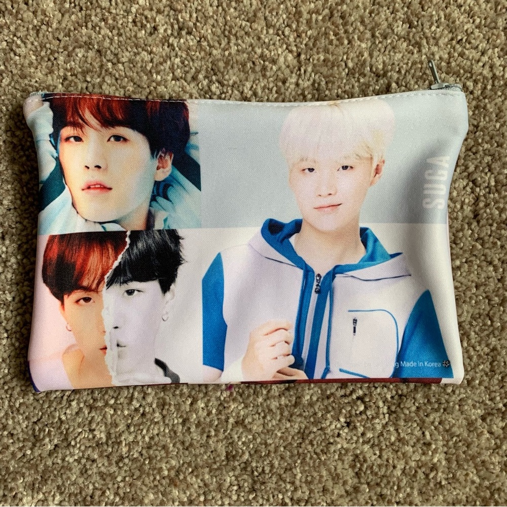 BTS Suga Love Yourself K-Pop Band Zipper Pencil Case Pouch Cosmetic Bag